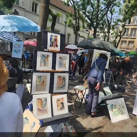 شقة Charming Bright Near Montmartre 9th باريس